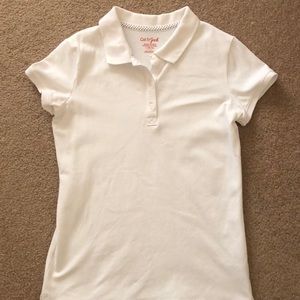 Cat & Jack white polo shirt